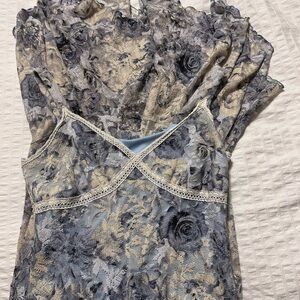 Vintage mermaid floral lace dress with matching top